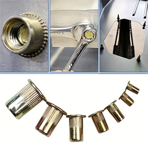 Baiguluo Rivet Nut Set 320pcs M3 M4 M5 M6 M8 M10 M12 Zinc Plated Carbon Steel Knurled Head For Communication Equipment - Product Image 3