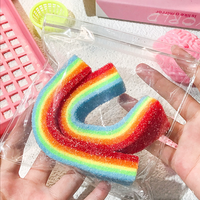 Bonbons gélifiés colorés arc-en-ciel explosifs, jouet de décompression à pétrir, bonbons mous de haute qualité