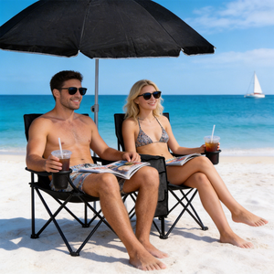 <span class=keywords><strong>Chaise</strong></span> <span class=keywords><strong>de</strong></span> plage double pliable avec parasol, <span class=keywords><strong>chaise</strong></span> <span class=keywords><strong>de</strong></span> <span class=keywords><strong>camping</strong></span> portable pour extérieur, patio, bord <span class=keywords><strong>de</strong></span> piscine, pêche - Product Image 4