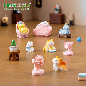 Weij's neue Serie von kleinen dekorativen Harz-Accessoires für DIY-Mikrolandschaften zum Thema Katzenalltag. - Product Image 1