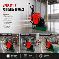 Meuleuse électrique industrielle pour sols en béton avec système de collecte des poussières, semi-automatique, à moteur