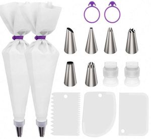 Reusable Piping Tips With <b>Silicone</b> Pastry Bags Icing Smoother Couplers Frosting Frosting Tips Kids Cooking and <b>Baking</b> Set - Product Image 4
