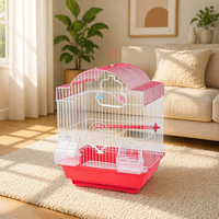 Cage à oiseaux canaris rose, simple, portable, petite, au design tendance, à vendre