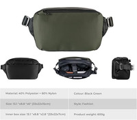 Tas selempang kanvas 2 dalam 1, tas bahu sehari-hari & kamera selempang multifungsi, tas ransel DSLR portabel untuk fotografi