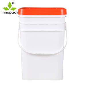 Cubo de almacenamiento de material plástico de color personalizado de alta calidad de 20kg, venta directa de fábrica, cubo cuadrado de plástico de 20L con tapa - Product Image 3