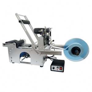 Machine d'étiquetage semi-automatique pour bouteilles d'eau minérale en plastique, machine d'étiquetage pour bouteilles rondes - Product Image 3