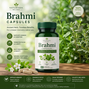 Capsules d'herbes Brahmi Bacopa Monnieri, complément botanique naturel, 60 capsules végétariennes, capsules naturelles de Brahmi, Bacopa - Product Image 1