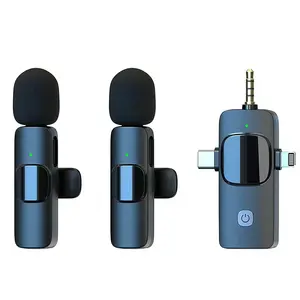PIX-LINK Microfone de Lavanda sem fio com cancelamento de ruído ao vivo para Smartphone Microfone de Lavanda de Abelha 2.4Ghz USB tipo-c