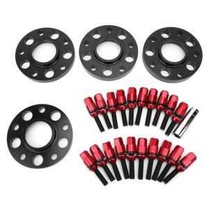 Entretoises de roue Mercedes-Benz 15 mm 112 mm PCD 5 trous en alliage d'aluminium noir pour mise à niveau et modification - Product Image 2