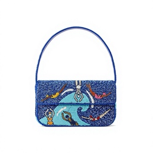 Bolso de Mano Floral Bordado de Moda, Diseño Rectangular Único, Textil de Algodón, Hecho a Mano, Bolsos de Hombro Artesanales - Product Image 2