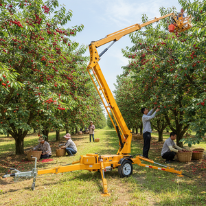 Plateforme élévatrice hydraulique articulée L-391 Ce10~24m pour travail en hauteur, nacelle élévatrice araignée remorquable 200kg 300kg 32~79ft - Product Image 3