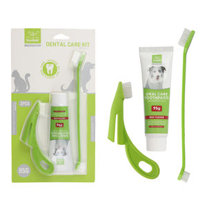 Nunbellpets מותאם אישית כלב מקצועי & חתול שיניים ערכת מברשת שיניים & משחת שיניים סט עשוי פוליאסטר & ניילון - Product Image 4