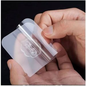 Transparent Self-Adhesive Wall <b>Hooks</b> Hangers Heavy Load Rack <b>Kitchen</b> Bathroom Accessory for Wardrobes & Living Rooms - Product Image 4
