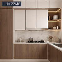 Ensemble de meubles de cuisine modulaires de style Shaker avec armoires murales et rangements, armoire de cuisine gain de place pour usage résidentiel