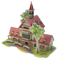 Campagne Villa 3D Puzzle Mousse Papier Maison Jouets Pour Filles Et Garçons