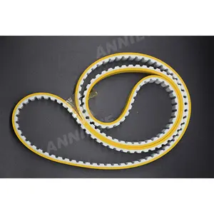 Annilte PU material Power driving Red yellow black rubber coated connecting timing belt