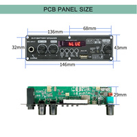 Module amplificateur BT avec haut-parleur à tige télescopique, lecteur MP3, puissance sonore 3,7 V 10 W (2x10 W, 2x2 W + 2x8 W) pour chariot de microphone