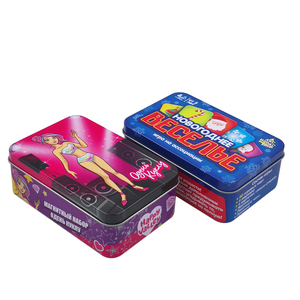 Factory Price Creative Design Rectangular Gift Card Game Tin Box Empty