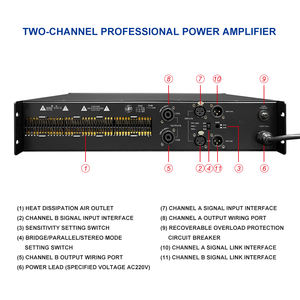 Amplificatore di Potenza Attivo Professionale Ipalead TD21000 3000W (Metallo) per Diffusori Line Array, KTV, Palchi e Concerti - AC 220-240V - Product Image 3