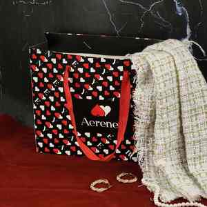 Sacs cadeaux en papier couché de haute qualité avec estampage à chaud et couleurs personnalisées, sacs de luxe pour le shopping, pour l'utilisation de bougies, vente en gros - Product Image 2