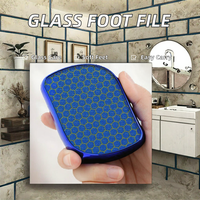 Râpe à pieds en verre double face durable pour éliminer les callosités, outil de pédicure humide et sec