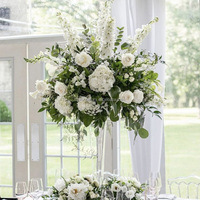 Boule de fleurs artificielles classique MoKtong en poudre de viande écologique pour décoration de mariage, cheminée et baby shower