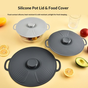 Couvercle de pot en silicone de qualité alimentaire, résistant aux températures élevées et basses, hermétique, compatible micro-ondes, anti-éclaboussures - Product Image 1