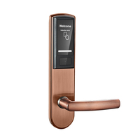 Serrure de porte électronique RFID polie, antivol, design durable, économie d'énergie, logiciel de contrôle gratuit, carte-clé MF
