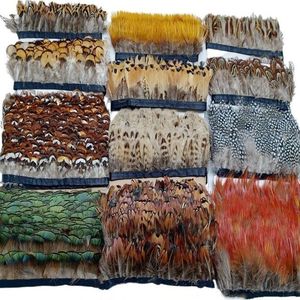 Tự Nhiên May Vải Ribbon Gà lôi Lông Fringe Trim Cho DIY Thủ Công Quần Áo Ăn Mặc Trang Phục Hat Phụ Kiện Đảng Trang Trí Nội Thất - Product Image 2