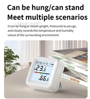 Higrómetro Inteligente WiFi Tuya con Retroiluminación, Sensor de Temperatura y Humedad, Compatible con Alexa, Google Home y Asistente