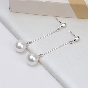 Accessoires en argent DIY, boucles d'oreilles torsadées polies en forme de beignets frits avec support vide en perle S925, boucles d'oreilles simples de 5 mm, 5605 - Product Image 1