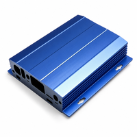 Casing Heatsink Aluminium Ekstrusi dengan Flensa Pemasangan CNC, Enklosur Peralatan Elektronik Kustom untuk Inverter LED Amplifier