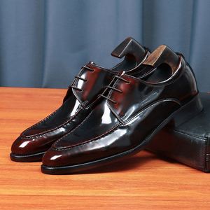 Men's <b>Height</b>-<b>Increasing</b> Business Leather <b>Shoes</b> Breathable British-Style Derby <b>Shoes</b> Men's Casual Business Wedding <b>Shoes</b> - Product Image 3