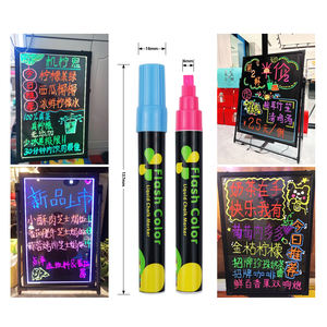 Светодиодная меловая доска для рисования деревянная доска для сообщений маркер с 8 светлыми цветами для детей, ресторана, бара, праздника - Product Image 3
