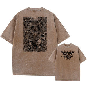 T-shirt à manches courtes pour hommes, imprimé Anime Attack Titan Levi Yager, Vintage, lavé, dessin animé, décontracté, Harajuku, pur coton, respirant - Product Image 5