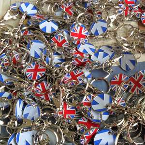 Llaveros promocionales personalizados de aleación de zinc con moneda para carrito/carro, artículos de marca económicos con MOQ bajo, de moda, con grabado impreso - Product Image 4