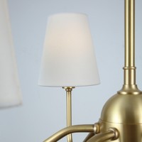Lustre en laiton pour salon, design simple, plusieurs supports de lampe, luminaire suspendu en cuivre pour salle à manger, chambre à coucher