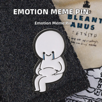 Broche en émail en métal émaillé, style Art Meme Antique, thèmes Amour, Musique, Fée, avec motifs contrastés, pour vestes, sacs et revers