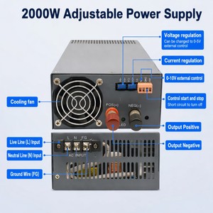 Fonte de Alimentação Ajustável de 2000W com Display LCD 12V 15V 24V 36V 48V 54V 60V 80V 90V 110V 150V 220V Fonte de Alimentação AC <span class=keywords><strong>DC</strong></span> com Comutação - Product Image 4