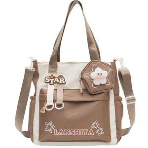 Nuova borsa a tracolla <span class=keywords><strong>femminile</strong></span> di grandi dimensioni per studenti delle scuole medie inferiori classi supplementari per ragazze a spalla singola scuola primaria - Product Image 5