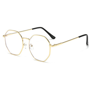 Anti Radiation Octagonal <b>Metal</b> <b>Frame</b> Eyeglasses For Women Blue Light Protection Full <b>Frame</b> PC Lens - Product Image 4