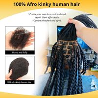 Capelli Umani Afro Kinky Bulk 100% per Dreadlocks, Trecce Intrecciate Biondo Miele 613 #   Capelli Afro Kinky Mongoli