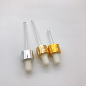 20/410 de galvanoplastia de aluminio Collar de goma cuentagotas de vidrio - Product Image 2