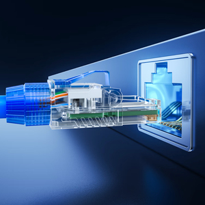 SAMZHE 1 Stück Transparente Schale Cat6A UTP Werkzeugloser 1U <span class=keywords><strong>RJ45</strong></span>-Stecker Netzwerk-Modularstecker für 10Gbps Ethernet-Kabel - Product Image 5