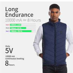 Xsunwing abbigliamento invernale gilet riscaldato per gli uomini, gilet caldo leggero USB <span class=keywords><strong>giacca</strong></span> riscaldata <span class=keywords><strong>con</strong></span> 3 livelli di riscaldamento, misura regolabile - Product Image 4