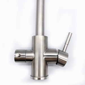 Doppio manico in acciaio inox <span class=keywords><strong>a</strong></span> <span class=keywords><strong>tre</strong></span> <span class=keywords><strong>vie</strong></span> filtro per acqua potabile rubinetto girevole 360 gradi da cucina purificatore rubinetto lavello rubinetto - Product Image 4