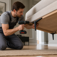 Pieds de meubles robustes en acier inoxydable en forme de T de luxe pour canapé, meuble TV, table basse, armoire, chevet, mobilier d'hôpital, salle à manger