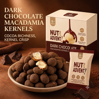 Nueces de Macadamia Premium Cubiertas con Chocolate Negro Real, Snacks de Granos Tostados, Envueltas Individualmente, OEM