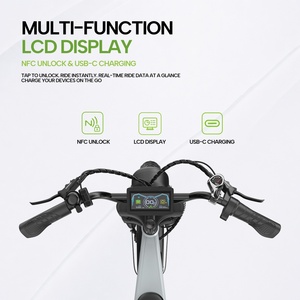 Vélo électrique tout-terrain M9 250W avec double batterie 48V 35Ah, suspension intégrale, pneus larges 20 pouces, freins hydrauliques, moteur 250W, en stock UE - Product Image 2