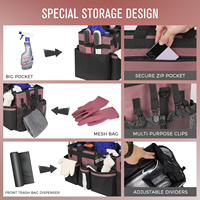 Panier de rangement extra-large pour produits et outils de nettoyage, sac de rangement pour outils de lavage de voiture avec poignées